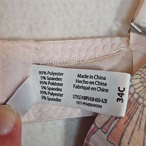 Aeropostale Light Pink Floral Pushup Bra - Picture 4 of 5